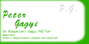 peter gagyi business card